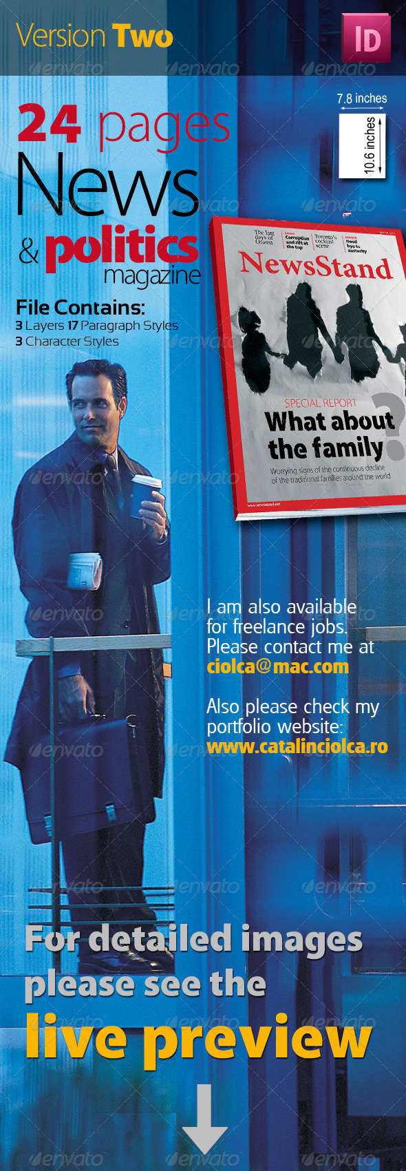 24 Pages News & Politics Magazine Version Two - Magazines Print Templates