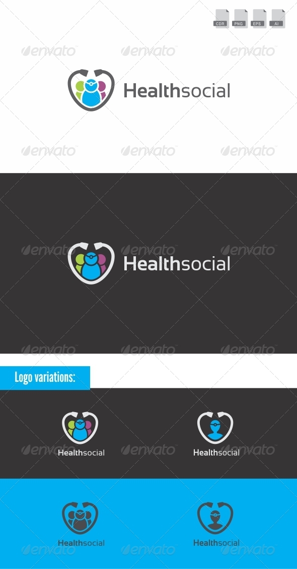 Health Social - Medical Logo - Humans Logo Templates