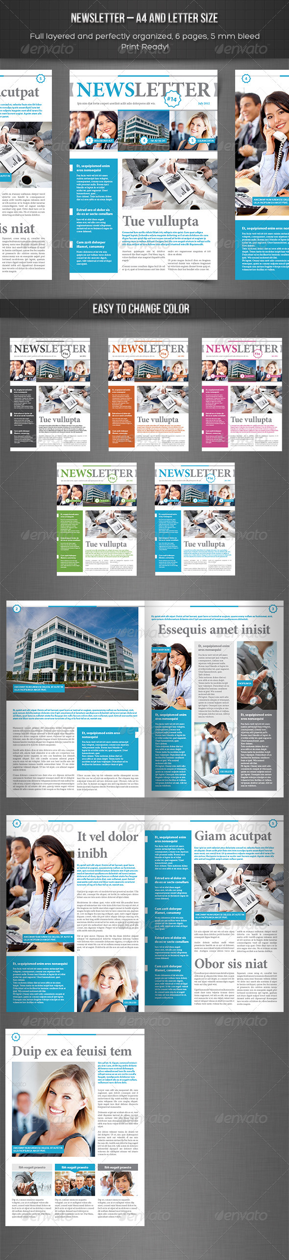 Newsletter vol. 3 – Indesign Template - Newsletters Print Templates