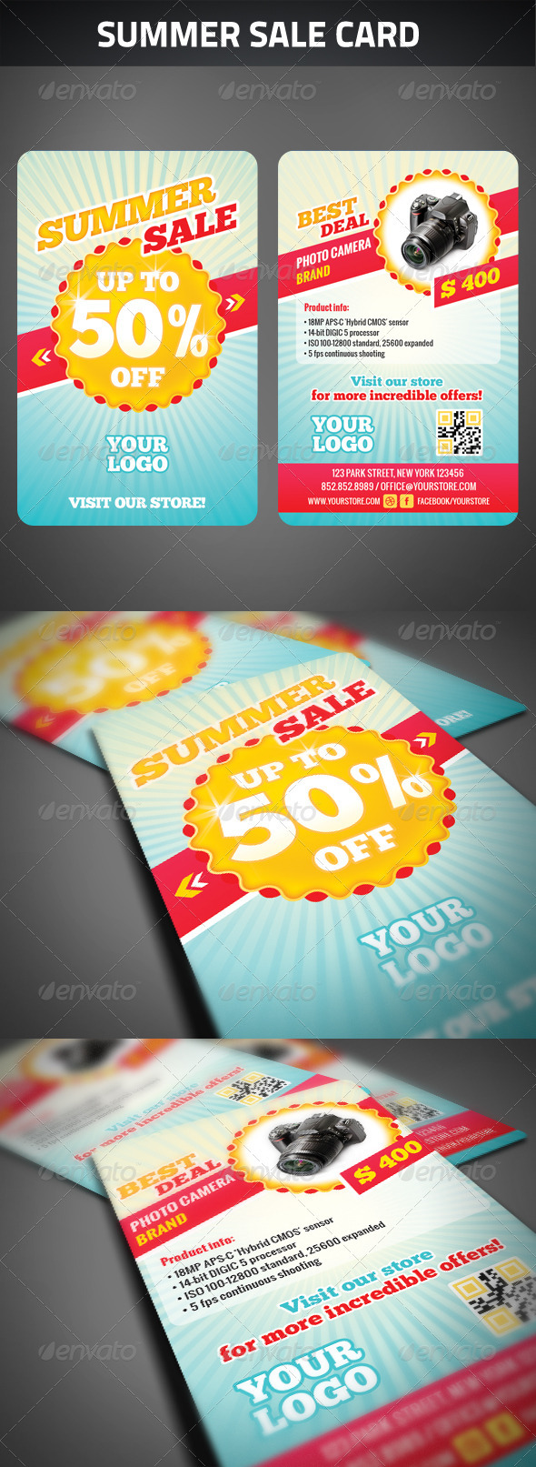 Summer Sale Card - Cards & Invites Print Templates
