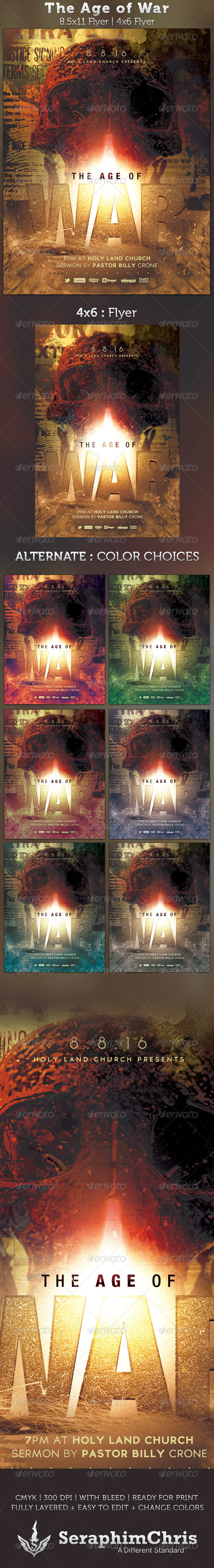 GraphicRiver The Age of War Church Flyer Template 2615196 GraphicRiver The Age of War Church Flyer Template 2615196