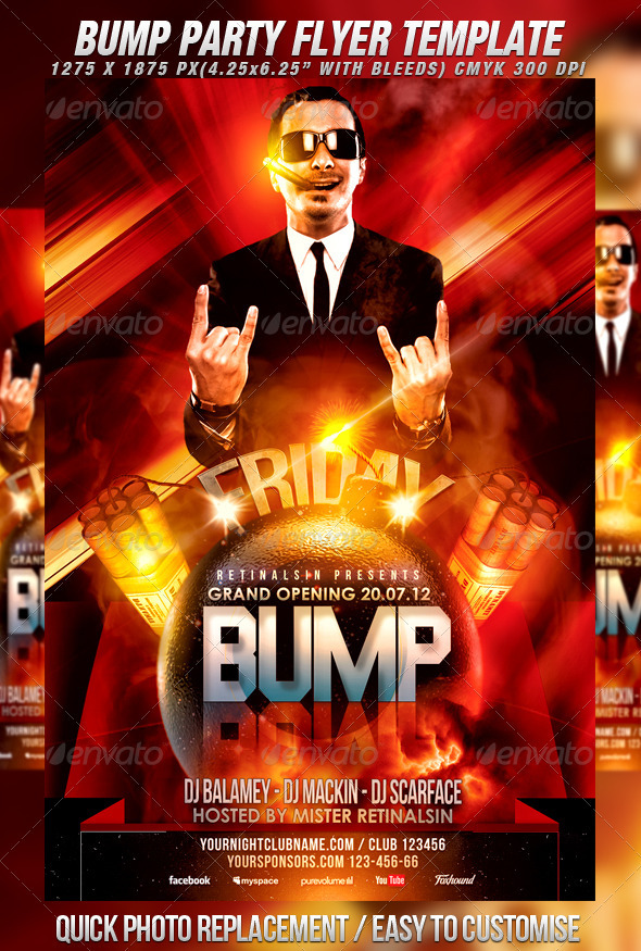 GraphicRiver Bump Party Flyer Template 2622294 GraphicRiver Bump Party Flyer Template 2622294