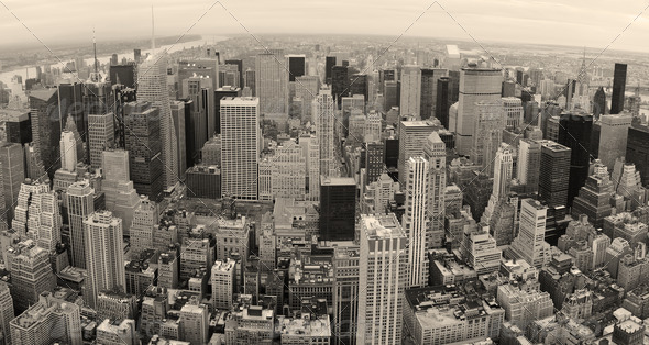 New York City manhattan panorama - Stock Photo - Images