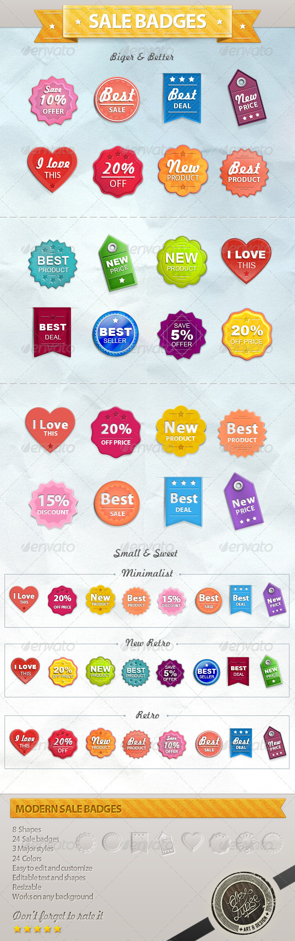 Sale Badges and Tags - Badges & Stickers Web Elements