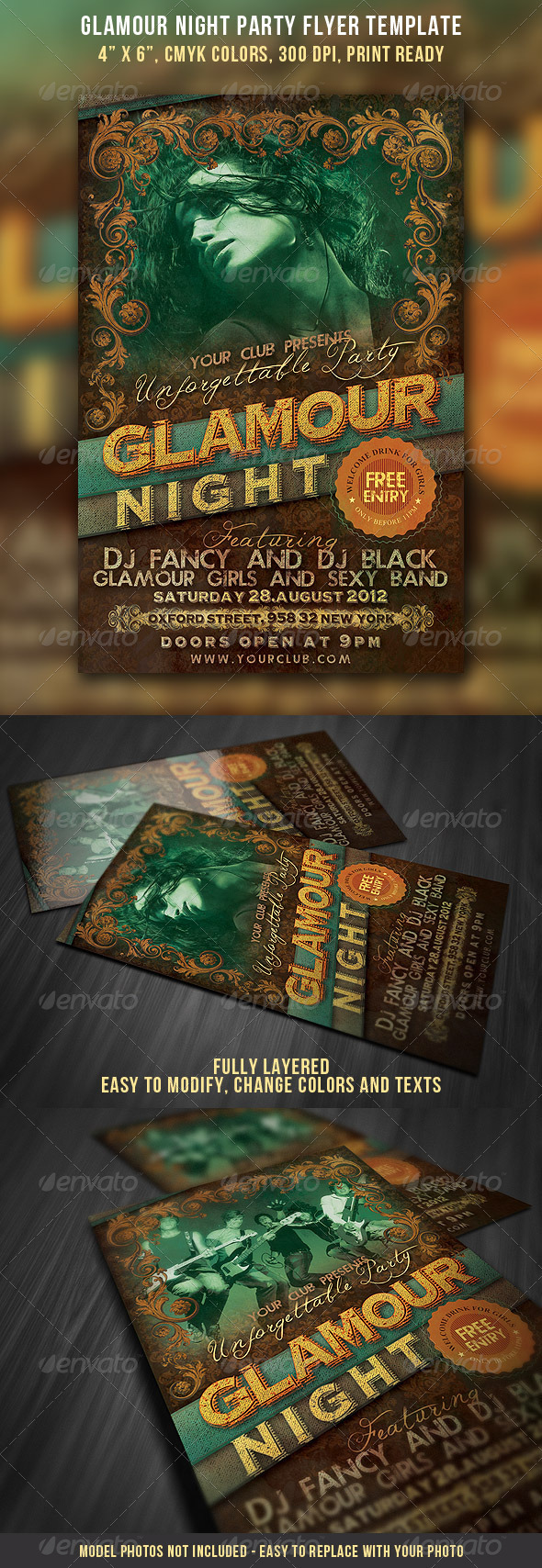 Glamour Night Flyer Template - Clubs & Parties Events