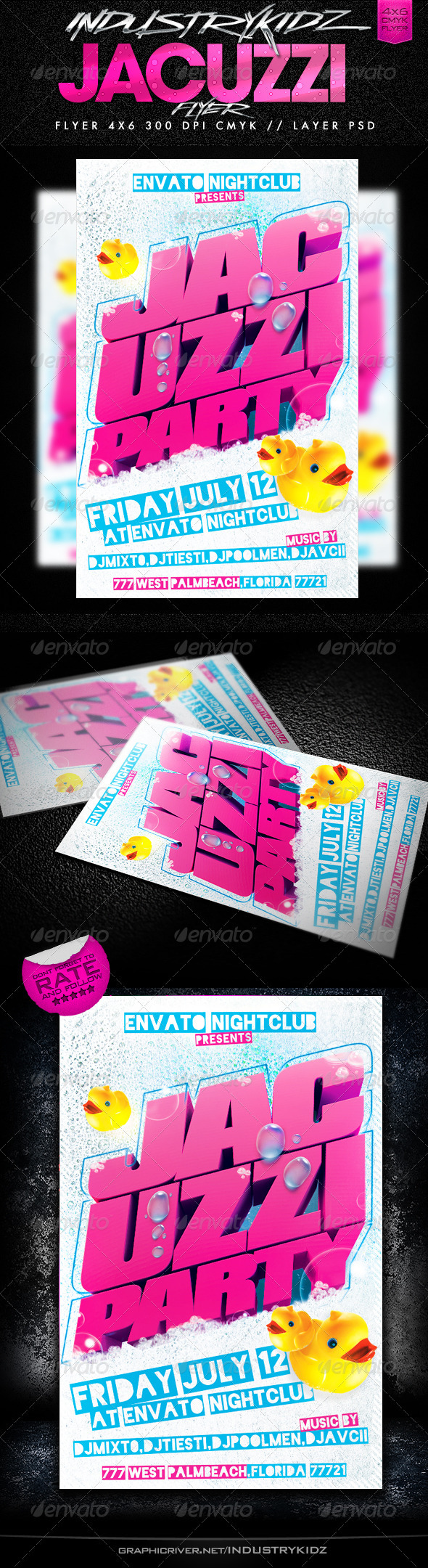 Jacuzzi Party Flyer - Events Flyers