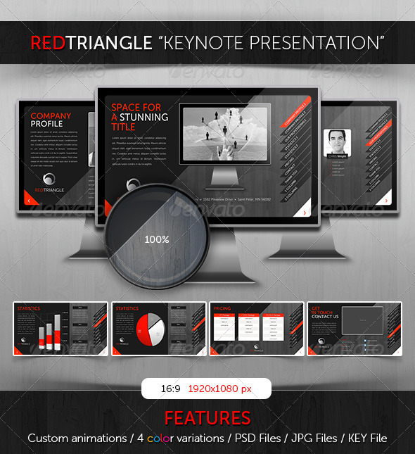 GraphicRiver Keynote RedTriangle Theme 2632627 GraphicRiver Keynote RedTriangle Theme 2632627