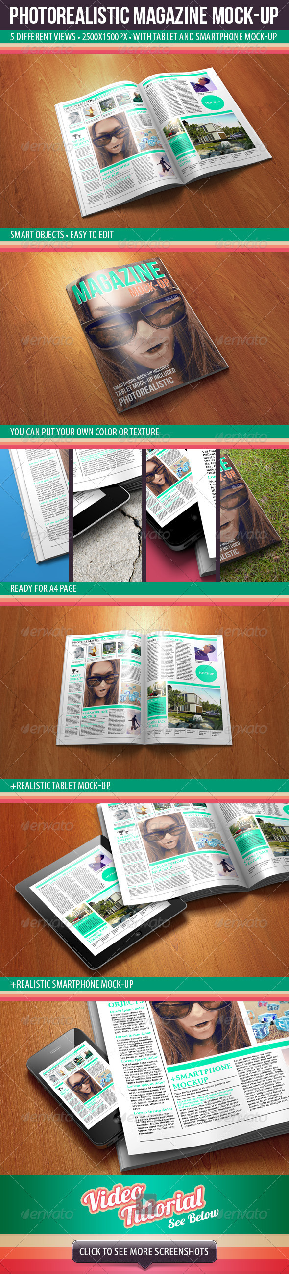 GraphicRiver Photorealistic Magazine Mock-up 2639083 GraphicRiver Photorealistic Magazine Mock-up 2639083
