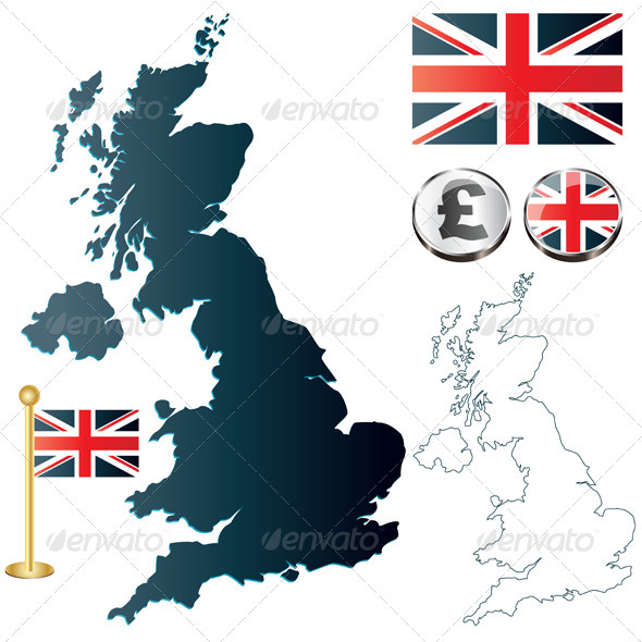 GraphicRiver United Kingdom map 2642754 GraphicRiver United Kingdom map 2642754