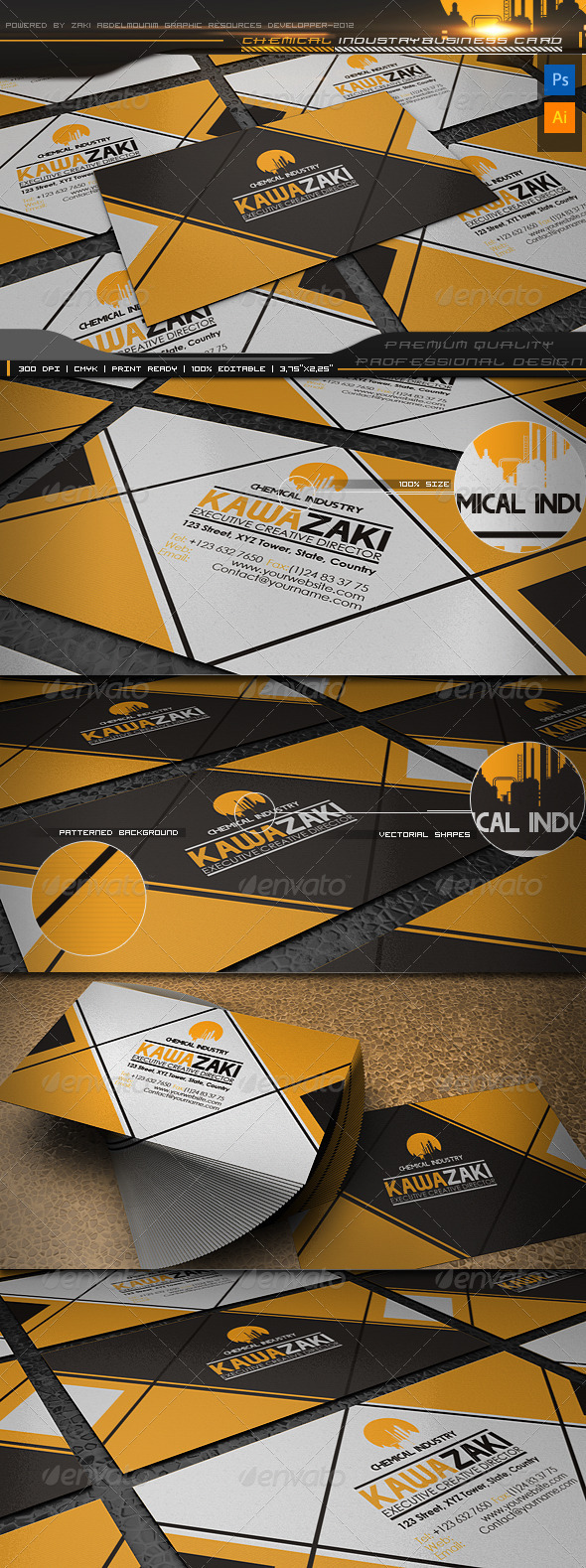 Chemical Industry business card - Creative Business Cards