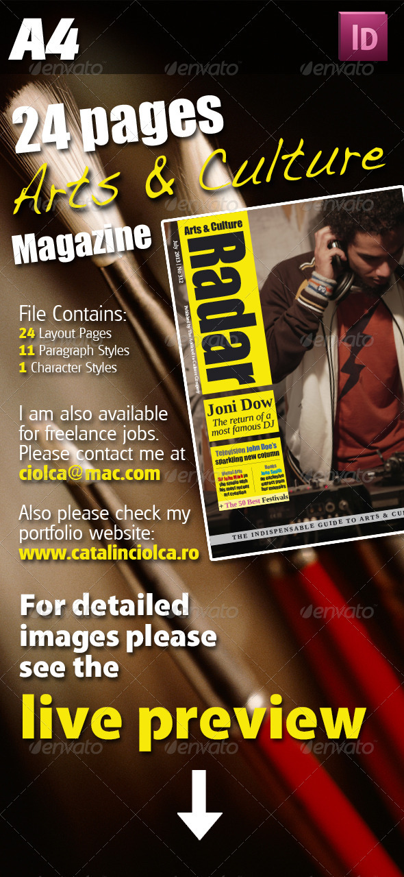 24 Pages Arts & Culture Magazine - Magazines Print Templates