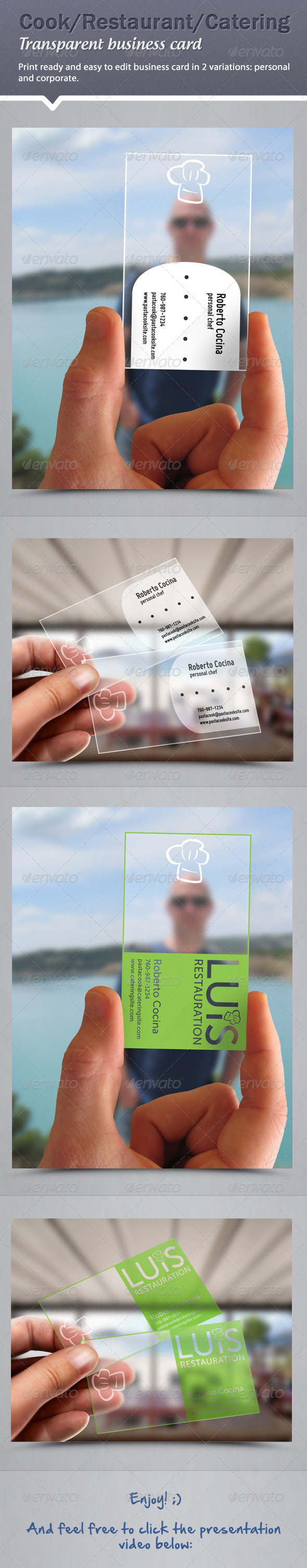 Chef / Restaurant / Catering business cards - Industry Specific Business Cards