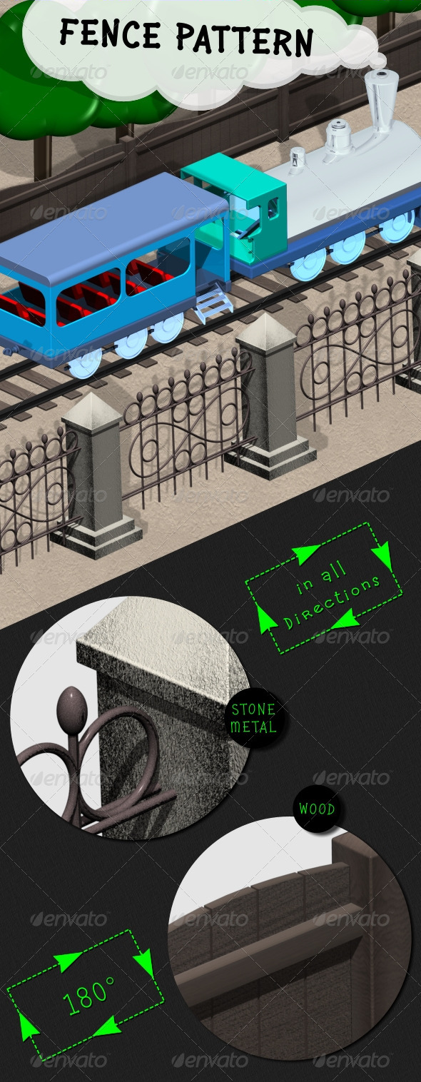 Fence Pattern - Objects 3D Renders
