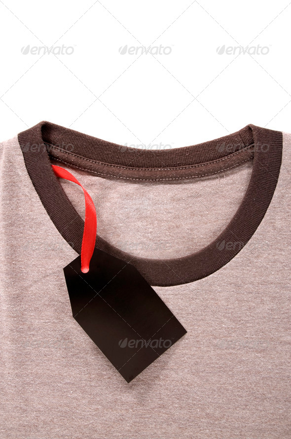 Price Tag On T-Shirt - Stock Photo - Images