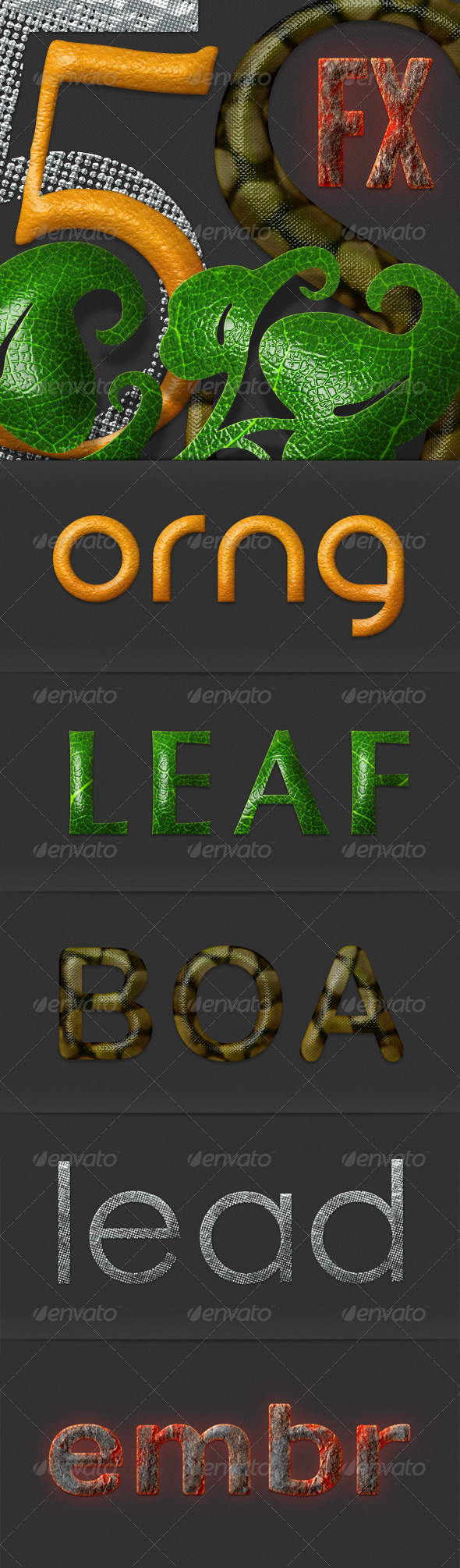 GraphicRiver 5 Bump and Texture Mapped Organic Styles 2656882 GraphicRiver 5 Bump and Texture Mapped Organic Styles 2656882