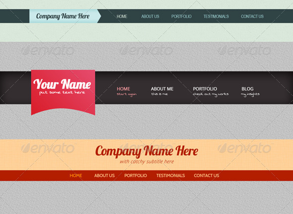 3 Minimalist Navigation Bar - Navigation Bars Web Elements