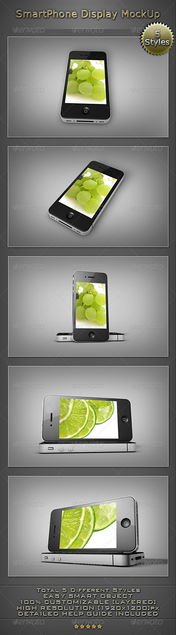 SmartPhone Display MockUP - Mobile Displays