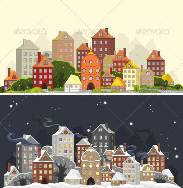 Town Season - Conceptual Vectors