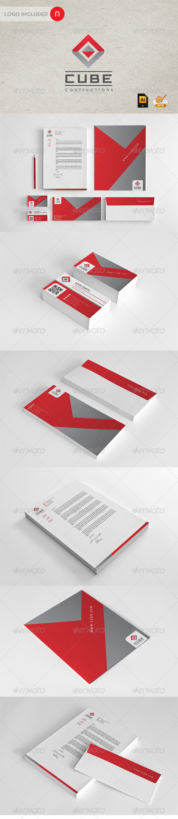 GraphicRiver Stationary & Identity Cube contructions 2671810 GraphicRiver Stationary & Identity Cube contructions 2671810
