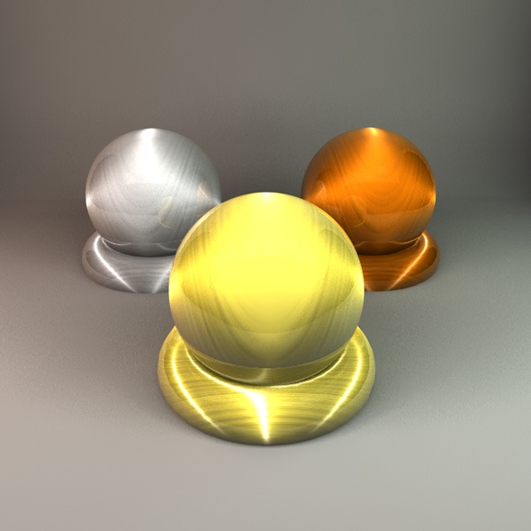 Metal Materials (3 Pack) - 3DOcean Item for Sale