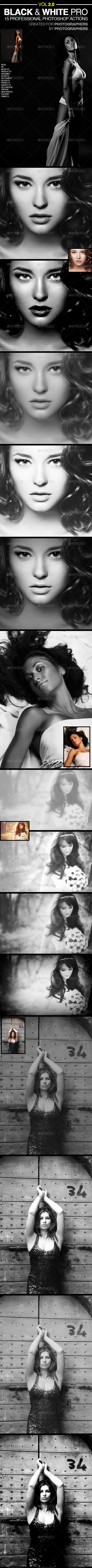 Black & White Pro Actions 2.0 - Photo Effects Actions