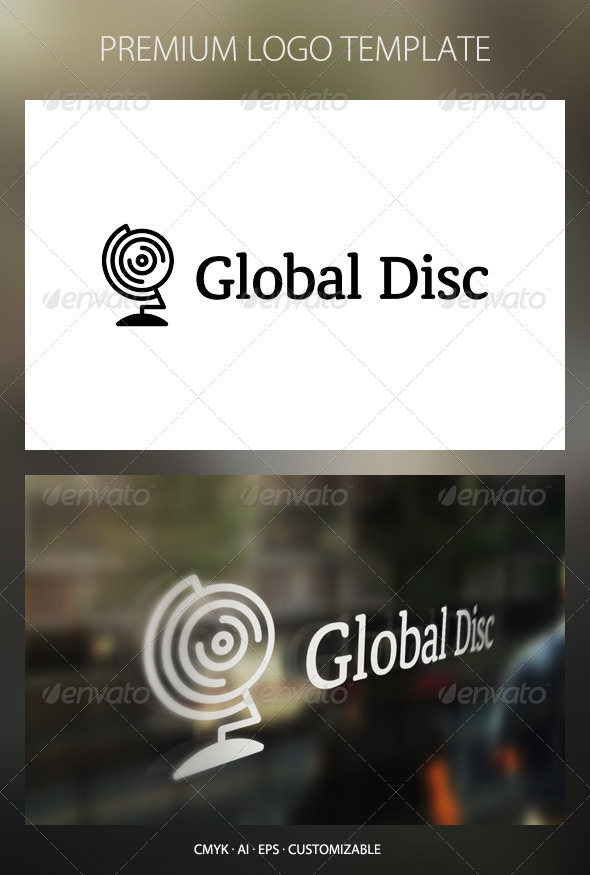 Global Disc Logo Template - Objects Logo Templates