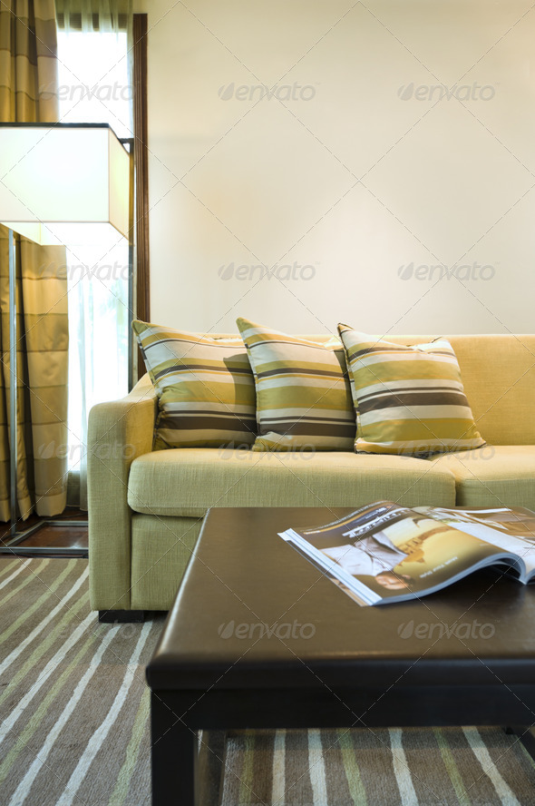 Seating area of a luxury living room - Stock Photo - Images