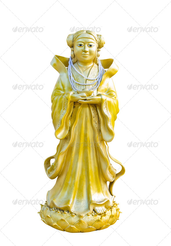 chinese statue at the temple - Stock Photo - Images