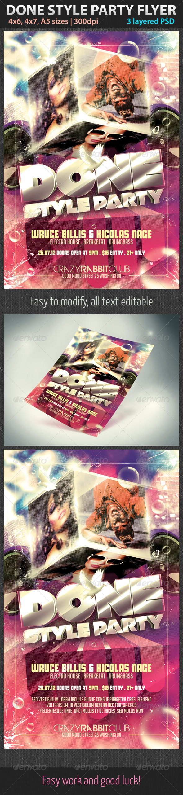 Done Style Party Flyer - Clubs & Parties Events