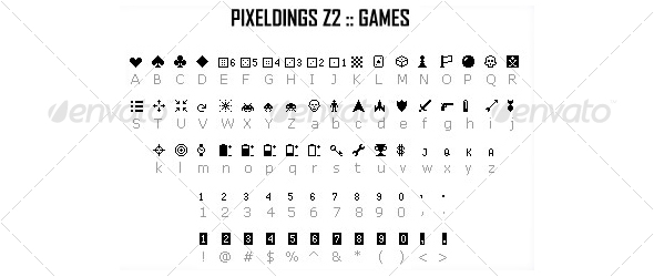 PIXELDINGS_Z2 :: games - Ding-bats Fonts