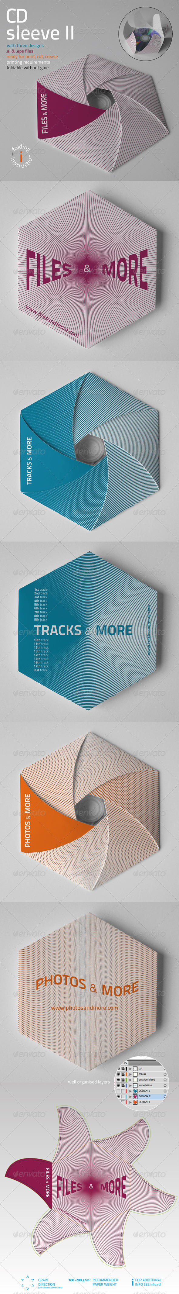CD Sleeve v2 - Packaging Print Templates