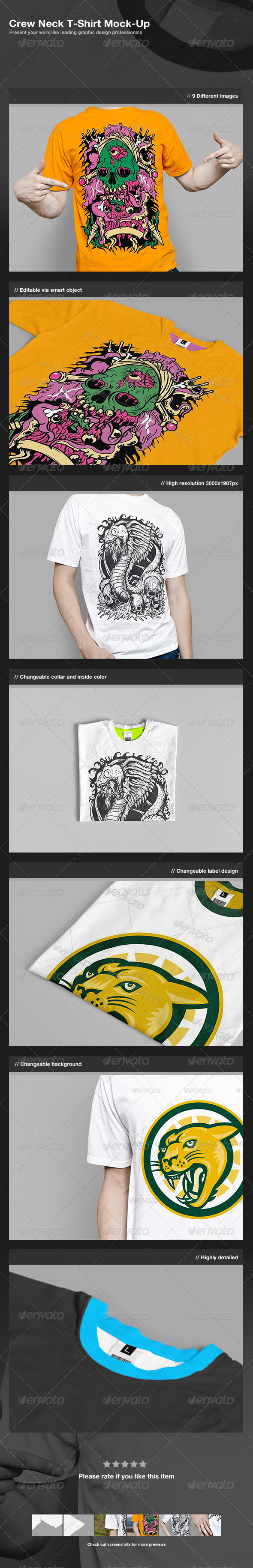 GraphicRiver Crew Neck T-Shirt Mock-Up 2703181 GraphicRiver Crew Neck T-Shirt Mock-Up 2703181