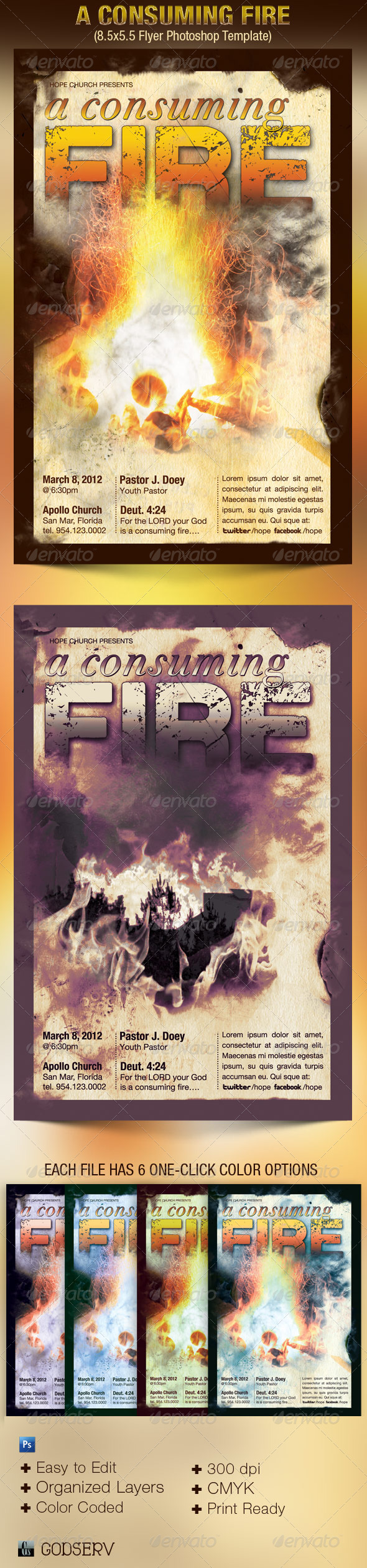GraphicRiver A Consuming Fire Church Flyer Template 2703743 GraphicRiver A Consuming Fire Church Flyer Template 2703743