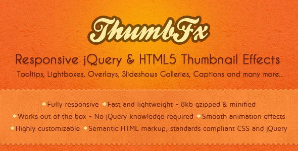 ThumbFx - Responsive jQuery Thumbnail Effects - CodeCanyon Item for Sale