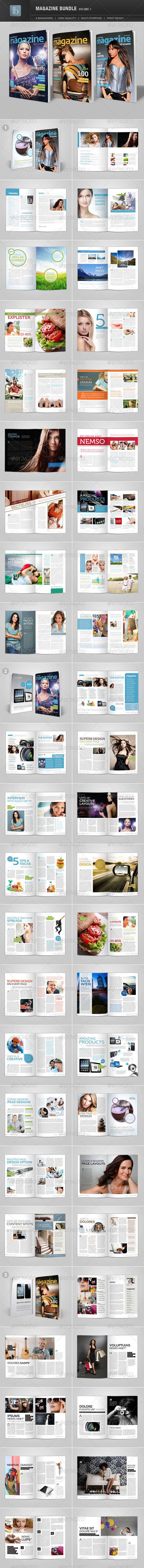 Magazine Bundle | Volume 1 - Magazines Print Templates