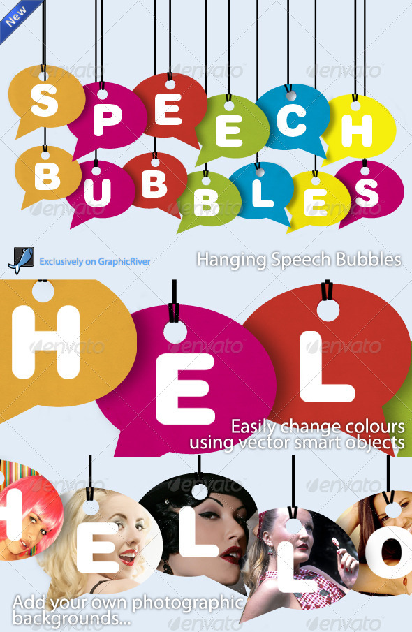 Colourful Speech Bubbles - Miscellaneous Graphics