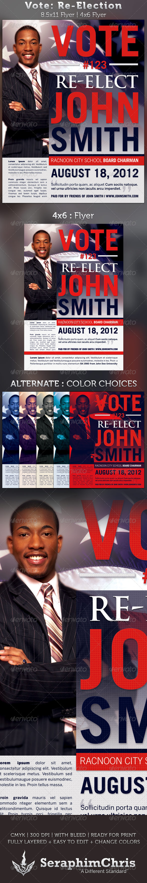 Vote: Re-Election Flyer Templates - Events Flyers