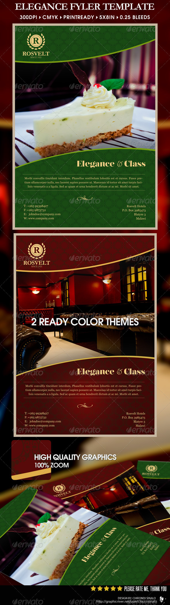 Elegance Flyer Template - Restaurant Flyers