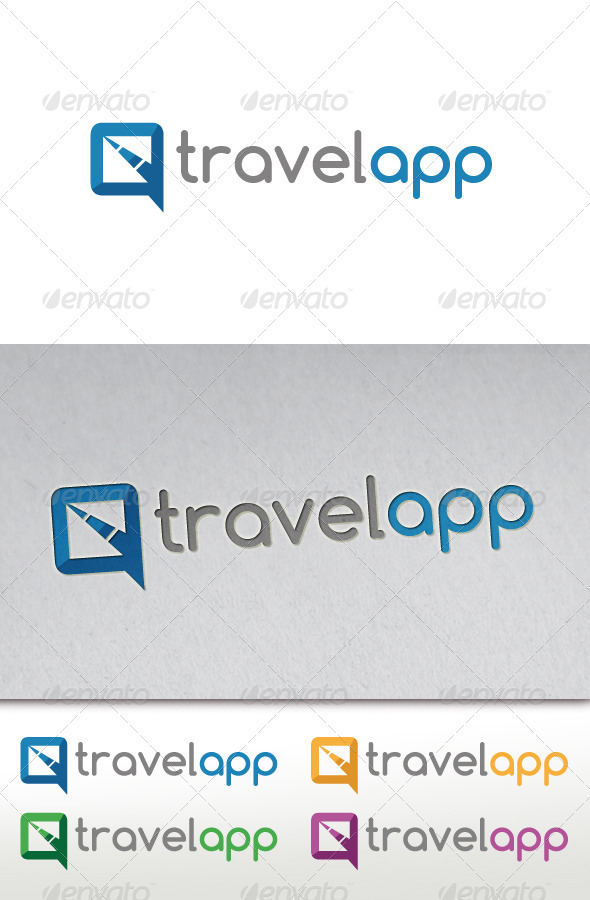 Travel App Logo - Vector Abstract