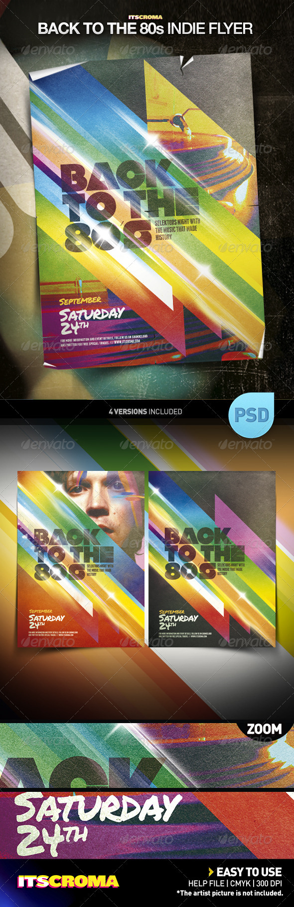GraphicRiver Indie Vintage Poster Template Back to the 80s 409794 GraphicRiver Indie Vintage Poster Template Back to the 80s 409794