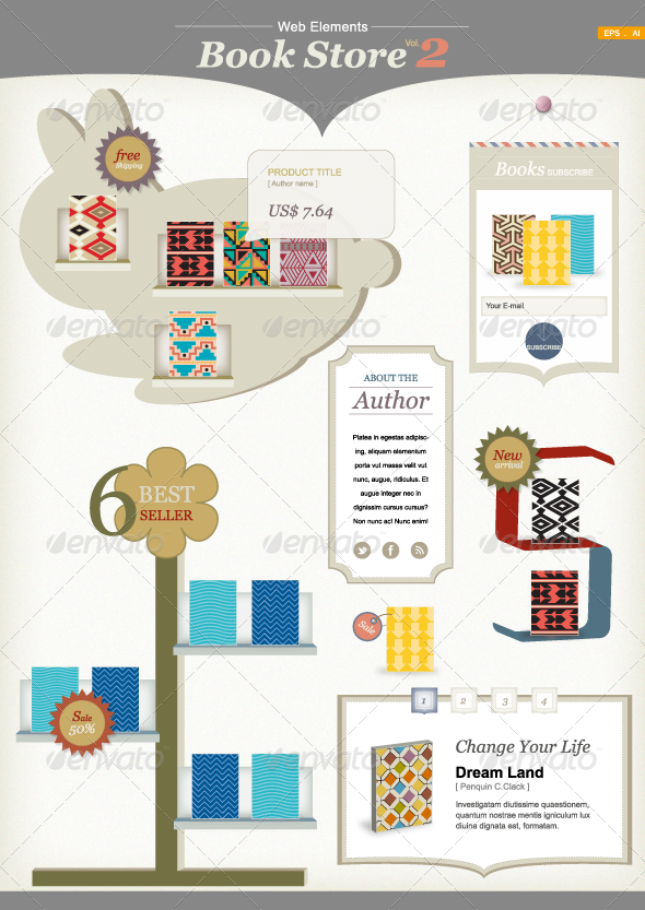 Web Elements : Book Store Vol.2 - Web Elements Vectors