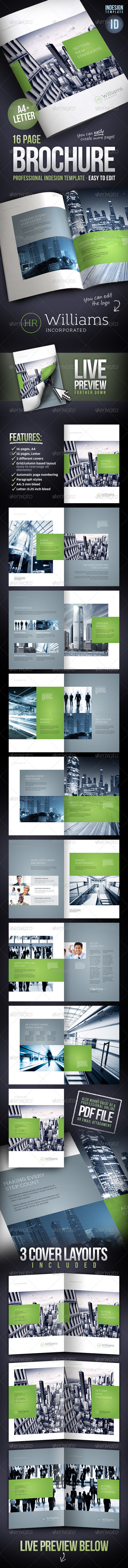 Corporate Business Brochure 16 pages A4 + Letter - Corporate Brochures