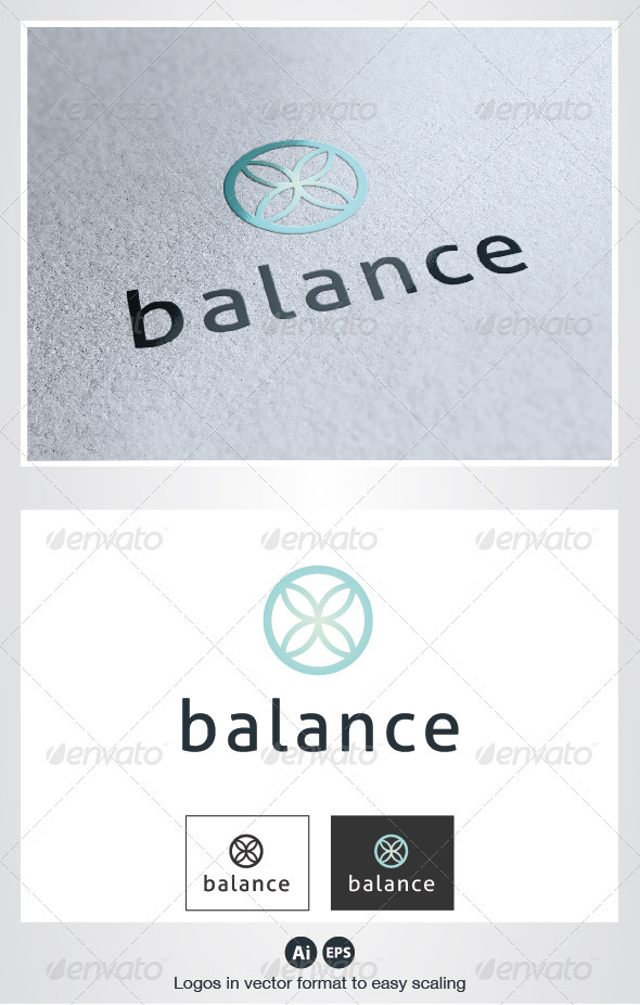 Balance Flower Logo - Nature Logo Templates