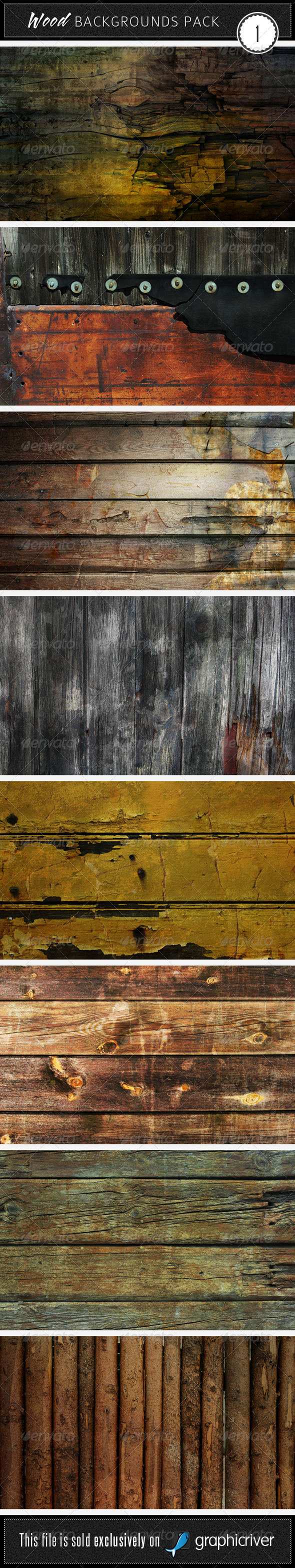 Wood Backgrounds Pack 1 - Wood Textures