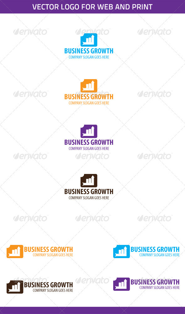 Business Growth Logo Template - Symbols Logo Templates