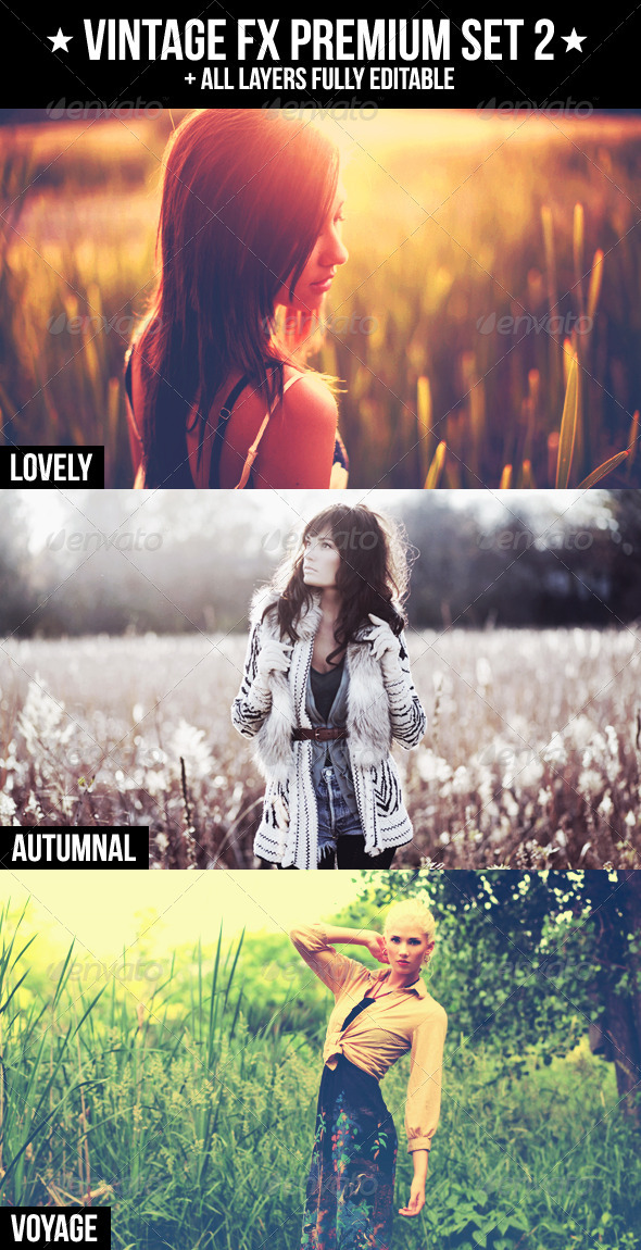 Vintage FX Premium Set 2 - Actions Photoshop