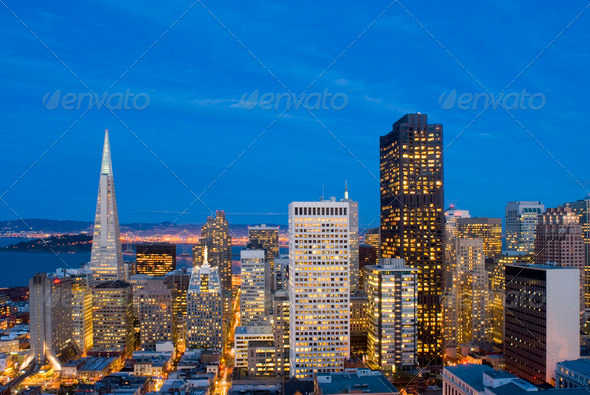 San Francisco after Sunset - Stock Photo - Images