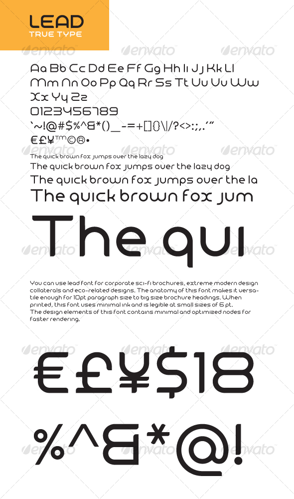 Lead True Type v1.0 - Sans-Serif Fonts