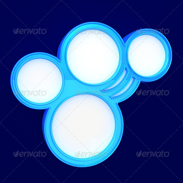 3d abstract glossy speech bubble - Stock Photo - Images