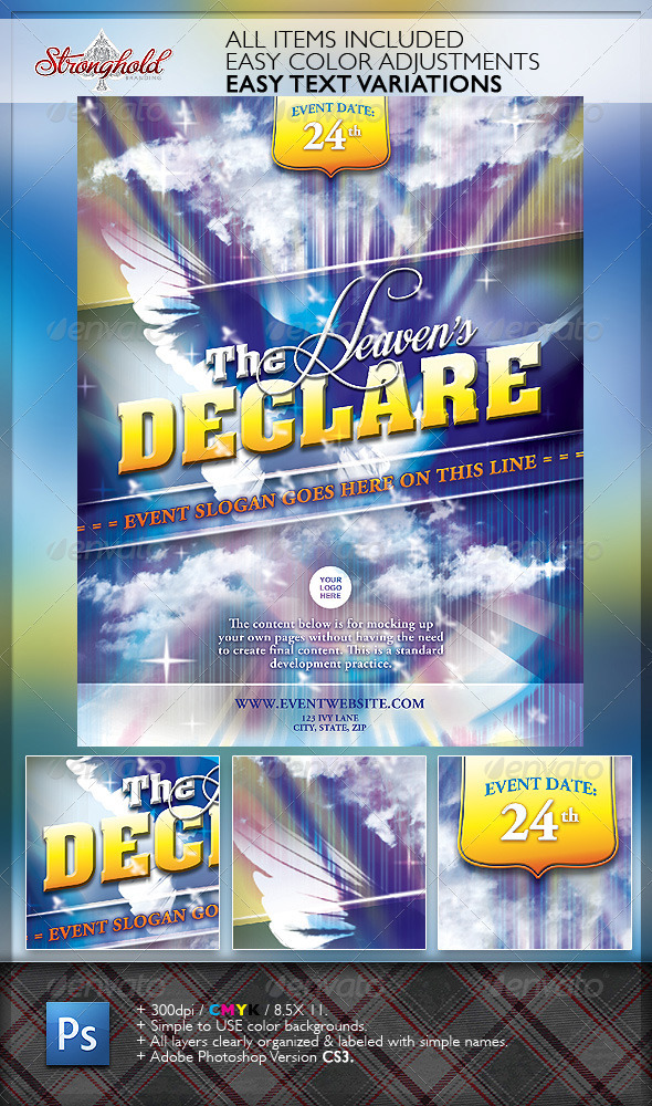 GraphicRiver Heaven s Declare Church Flyer Template 2729524 GraphicRiver Heaven s Declare Church Flyer Template 2729524